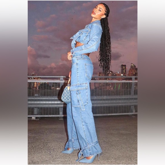 Denim cargo oversized jeans - Picture 8 of 8